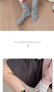 Women cute dot mid-calf socks casual cotton breathable daily wear soft comfortable hosiery