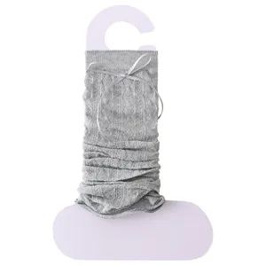 Spring summer thin bow knit leg warmers for women solid color breathable Japanese style main