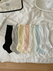 Summer ultra thin stirrup leg warmers mesh breathable slouchy socks women detail view style