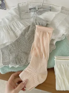 Summer thin breathable mesh short socks detailed view, Japanese cute style daily wear.