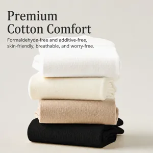 Women Pure Cotton Stacking Socks Autumn Winter Solid Color Casual Anti-Odor Crew Socks Soft Breathable Daily Socks