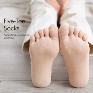 Women summer thin mesh breathable invisible five toe socks for daily wear comfort.