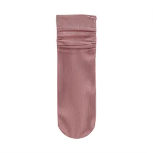 Women's Solid Color Slouch Socks Thin Breathable Ribbed Mid Tube Casual Daily Fashion Comfortable Hosiery Socks