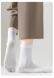 Calcetines cinco dedos hombre transpirables detalle algodón suave calcetín separado