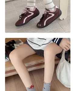 Cute women's mid-calf cotton socks with stylish cartoon patterns and comfortable fit.