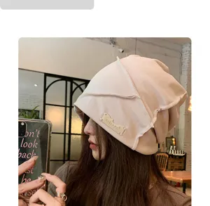 Einfarbige slouchy Strickmütze für Damen, Herbst und Winter Streetwear bequeme Beanie.