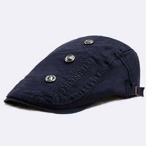 Heren casual katoen platte pet newsboy baret hoed lente zomer zonbescherming effenkleur
