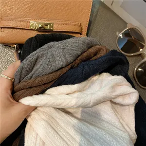 Breathable knitted sleep cap soft night cap chemo headwear comfortable unisex sleep head cover