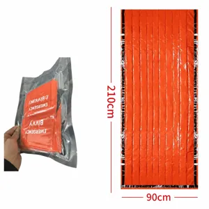 Saco de Dormir Térmico de Emergencia para Exteriores Película de Aluminio PE Manta de Supervivencia Impermeable Juego de Equipo de Supervivencia para Camping y Senderismo
