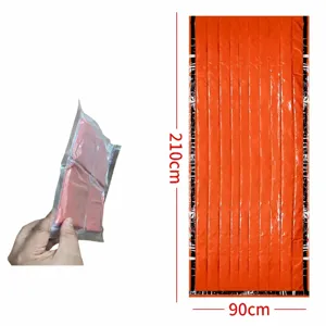 Vista detallada del saco de dormir térmico de emergencia de aluminio PE, set de 4.