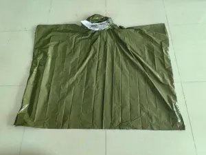 Emergency survival rain poncho thermal blanket waterproof outdoor camping gear rescue