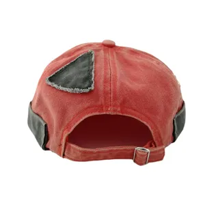 Gorra docker de algodón lavado vintage hombre mujer sombrero sin ala retro estilo calle