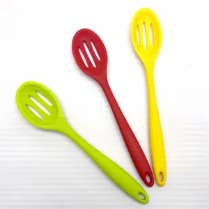 Silicone slotted spoon kitchen cooking utensil integrated colander heat resistant kitchen tool