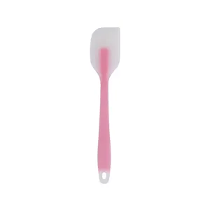 Pequeña espátula de silicona, rascador de pasteles translúcido resistente al calor para cocina.