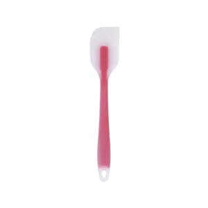 Pequeña espátula de silicona transparente para hornear, raspador de tartas resistente al calor