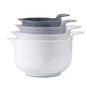 Bols à Mélanger en Plastique PP Avec Poignée Bol à Salade Emboîtable Cuisine Légumes Fruits Conteneur de Stockage