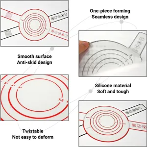 Tappeto da forno in silicone antiaderente per impastare con chiare scale di misurazione