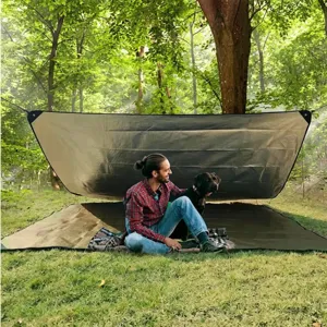 Couverture de camping extérieure tapis de pique-nique imperméable thermique sol feuille détail
