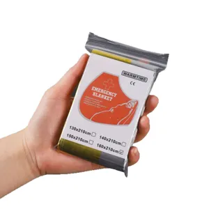Manta de emergencia portátil impermeable saco de dormir térmico para acampar y hacer senderismo.