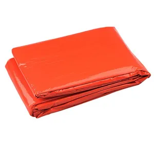 Emergency thermal raincoat survival poncho outdoor camping waterproof blanket orange