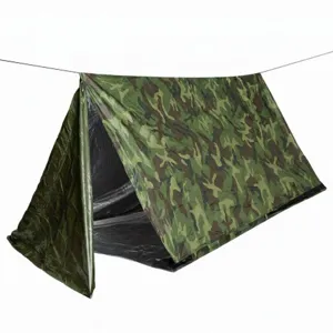 Tente de survie thermique d'urgence portable abri de camouflage imperméable pour le camping