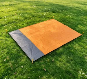 Waterproof outdoor camping picnic blanket pocket beach mat detail view showing durable fabric