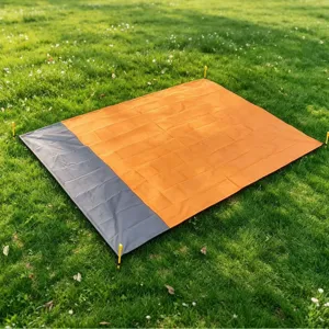Waterproof outdoor picnic mat portable folding camping blanket with stakes for beach grass park