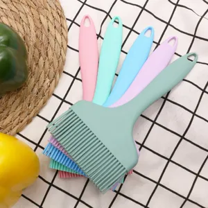 Wide Silicone Basting Brush Large Pastry Oil Brush Heat Resistant Kitchen BBQ Brush For Baking Grilling Pancake Cooking