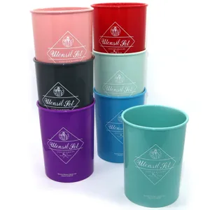 Colorful plastic kitchen utensil holder storage bucket for cooking tools and organization