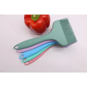 Colorful wide silicone pastry brush set for kitchen BBQ baking and cooking oil spreading