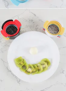 Versatile 3-in-1 ABS egg slicer kitchen gadget with durable stainless steel wires.
