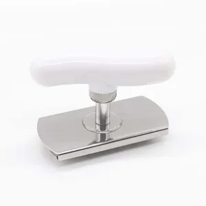 Stainless steel jar opener labor saving manual lid opener kitchen tool white handle durable