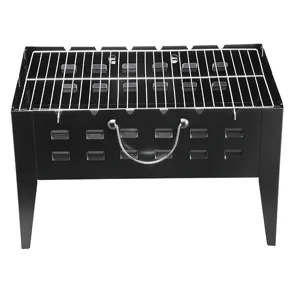 Grill à Barbecue au Charbon Pliable Portable Poêle de Cuisson en Métal pour Fête de Jardin à la Maison