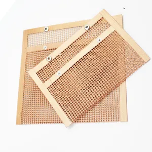 Non-stick BBQ mesh grill mat heat resistant reusable baking sheet for outdoor cooking outdoor BBQ tools