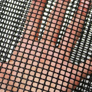 Non-stick BBQ grill mesh mat detail shot, high temperature resistant mesh for outdoor baking.