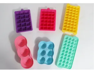 Silikon Eiswürfelform Set, bunte DIY Eismacher Formen für den häuslichen Küchengebrauch.