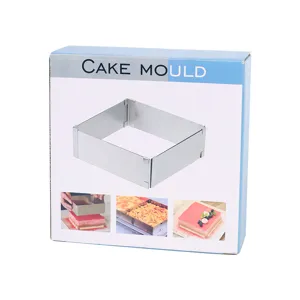 Adjustable Stainless Steel Square Cake Mould Baking Mousse Ring Kitchen Baking Tool