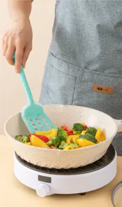 Silicone spatula with colorful dots, kitchen cooking utensil, durable and heat resistant tool