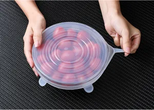 Reusable silicone stretch food lids bowl covers kitchen food storage sealing tool