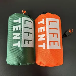 Tente de survie d'urgence film aluminisé thermique camping randonnée anti-hypothermie