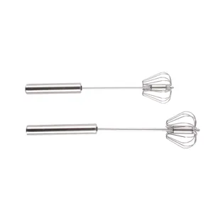 Batidor de huevos giratorio semi automatico de acero inoxidable herramienta de cocina set