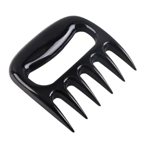 Garra de oso negra de plástico para barbacoa y cocina para desmenuzar carne fácilmente.