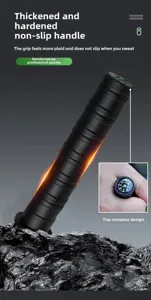 Outdoor folding shovel handle replacement anti-slip thickened black tool accessory for camping hiking