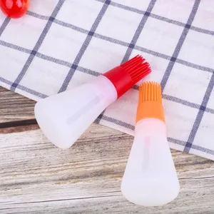 Silicone oil bottle brush with scale for kitchen baking and outdoor BBQ cooking tool