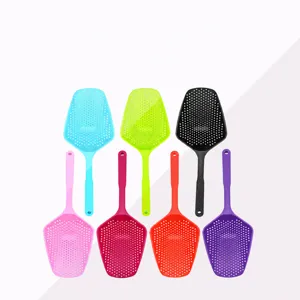 Plastic Kitchen Colander Strainer Ice Scoop Multifunctional Slotted Spoon With Hanging Hole For Kitchen Cooking