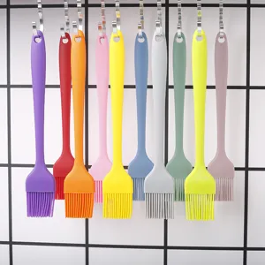 Silicone Pastry Brush BBQ Basting Brush Heat Resistant One-Piece Seamless Oil Brush For Kitchen Baking Cooking Tool