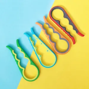 4-in-1 multi-functional jar opener kitchen bottle opener non-slip handy multi-color tool