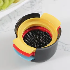 3 in 1 Egg Slicer Multi Functional Egg Cutter With 304 Stainless Steel Wires ABS Plastic Kitchen Tool For Boiled Eggs Fruit