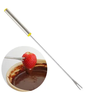 24CM Edelstahles Fonduegabel Schokolade Obst Dessertgabel Einzelstück Hauptanzeige Bild