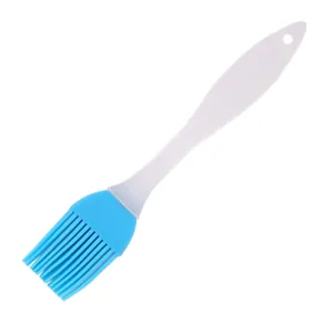 High temperature silicone pastry brush for baking and BBQ, small size with hanging hole.
